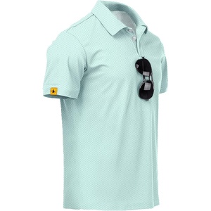 ZITY Mens Golf Polo Shirts Short Sleeve UPF 50+ Moisture Wicking Tshirt(Light Green)