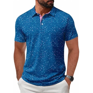 ZITY Mens Golf Shirt Short Sleeve UPF 50+ Athletic Casual Collared Polo(Indigo)
