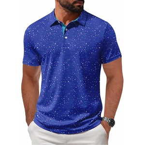 ZITY Mens Golf Shirt Short Sleeve UPF 50+ Athletic Casual Collared Polo(Sapphire Blue)