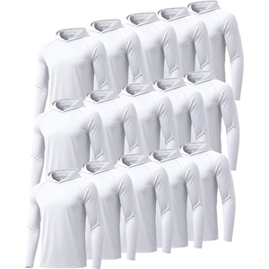 ZITY Men’s Lightweight Pullover Hoodie UPF 50+ Fishing Shirts Sweatshirt(15pcs White)