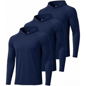 ZITY Men’s Lightweight Pullover Hoodie UPF 50+ Fishing Shirts Sweatshirt(3pcs Dark Blue)