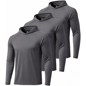 ZITY Men’s Lightweight Pullover Hoodie UPF 50+ Fishing Shirts Sweatshirt(3pcs Dark Grey)