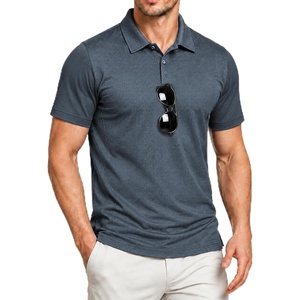 ZITY Mens Polo Shirt Short Sleeve Workout Athletic Golf Polos(Grey)