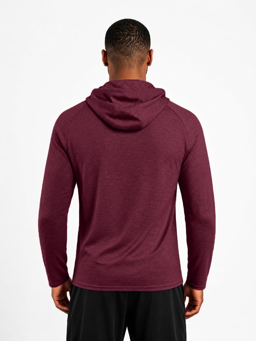 image:image57 Pack Mens Sun Hoodie Lightweight Workout Pollover Athletic Shirts5 Pack Heather Burgundyarmy Greenlight Grayblacknavy Blue