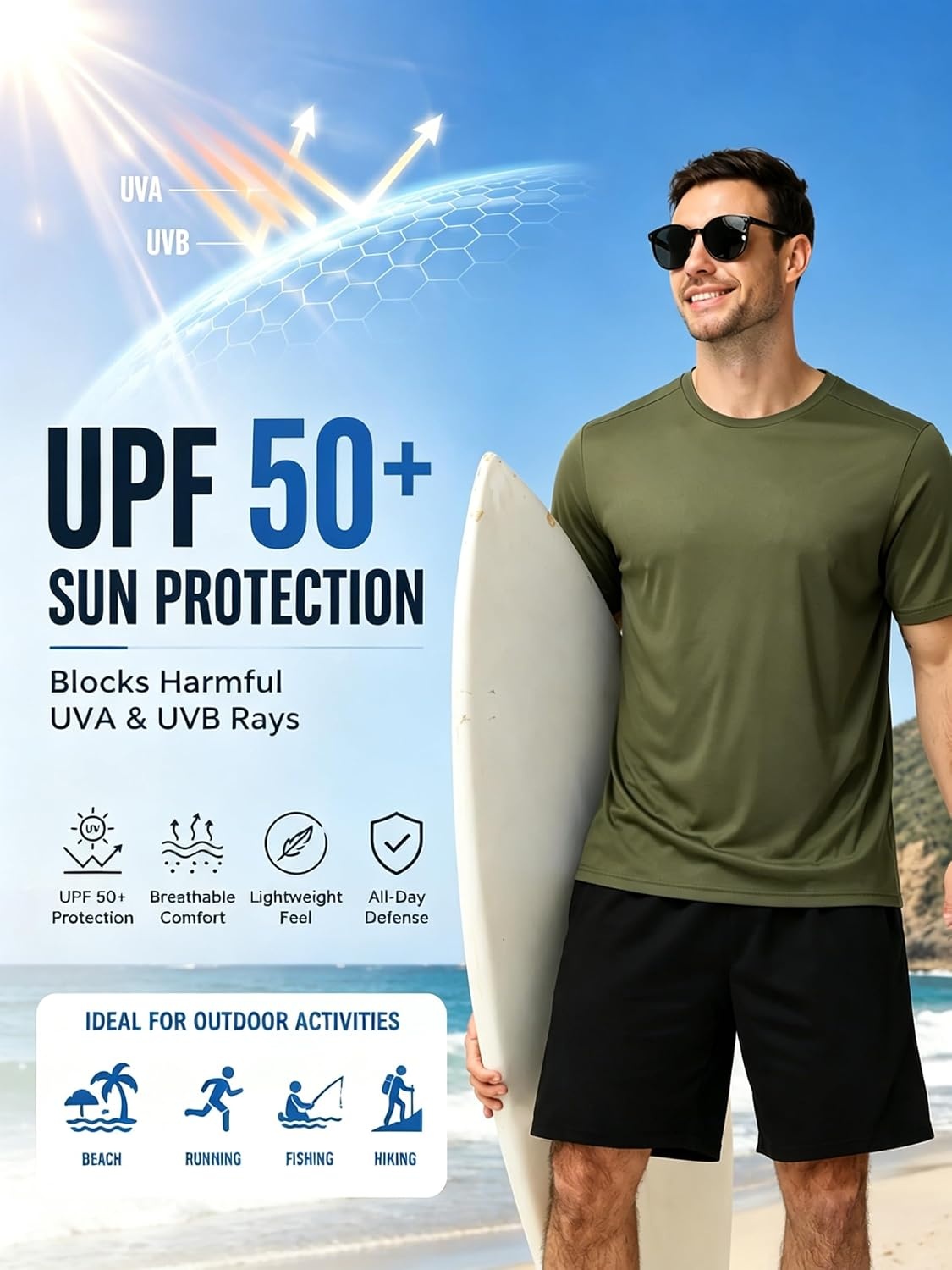 image:imageZITY 3 Pack T Shirts for Men UPF 50 Workout Shirt Fast Dry Moisture Wicking Athletic TShirts for Running Gym Swim3 Packburgundy Olive Night Dark Gray