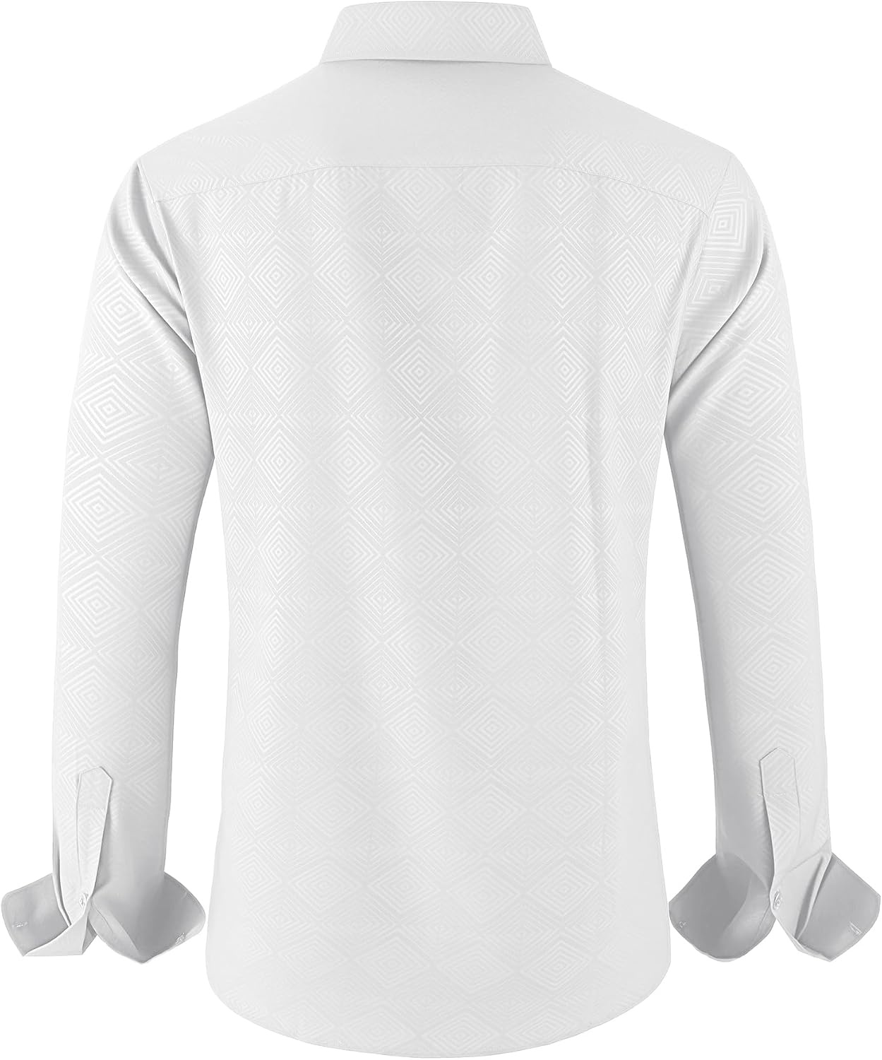 image:imageZITY Mens Dress Shirts Solid Long Sleeve Business Casual Button Down ShirtsWhite