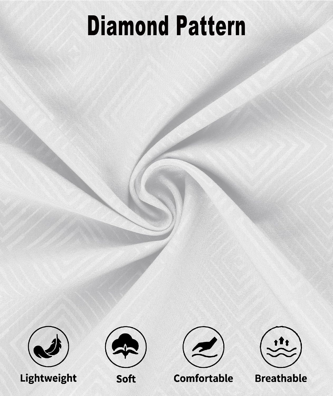image:imageZITY Mens Dress Shirts Solid Long Sleeve Business Casual Button Down ShirtsWhite