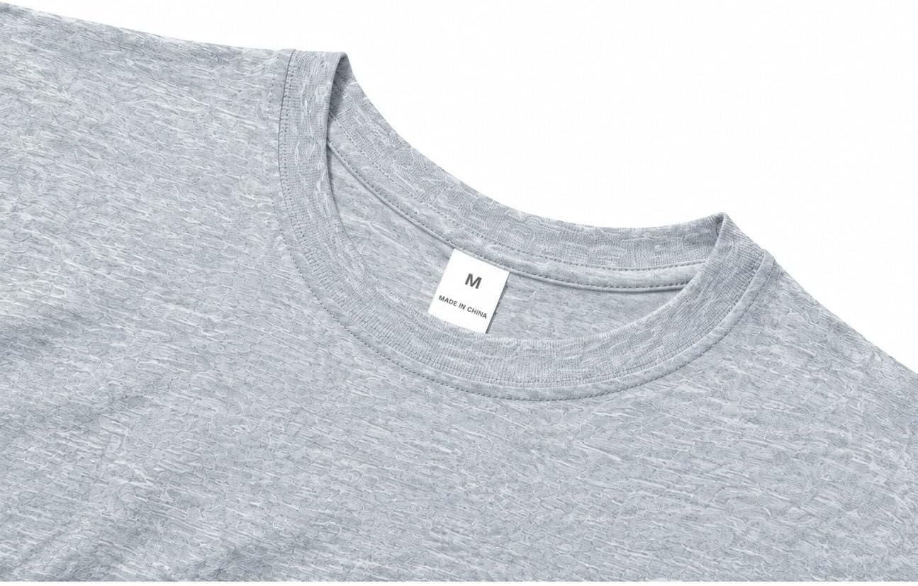 image:imageZITY Mens TShirts Cotton Crew Neck T Shirts for Men Short Sleeve Basic Undershirts Soft Casual Breathable Summer TeesLight Grey