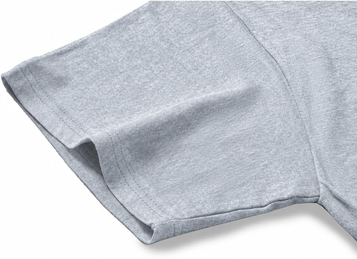 image:imageZITY Mens TShirts Cotton Crew Neck T Shirts for Men Short Sleeve Basic Undershirts Soft Casual Breathable Summer TeesLight Grey