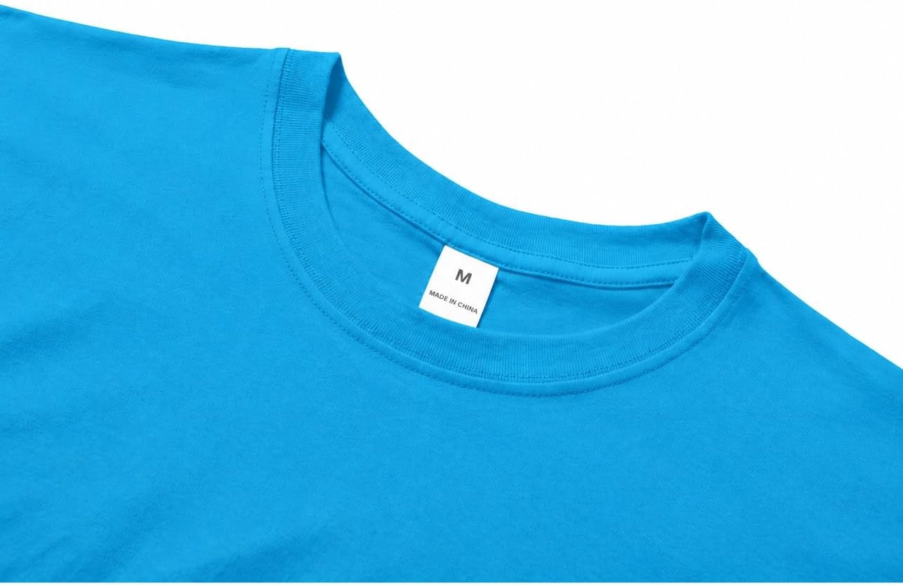 image:imageZITY Mens TShirts Cotton Crew Neck T Shirts for Men Short Sleeve Basic Undershirts Soft Casual Breathable Summer TeesSky Blue