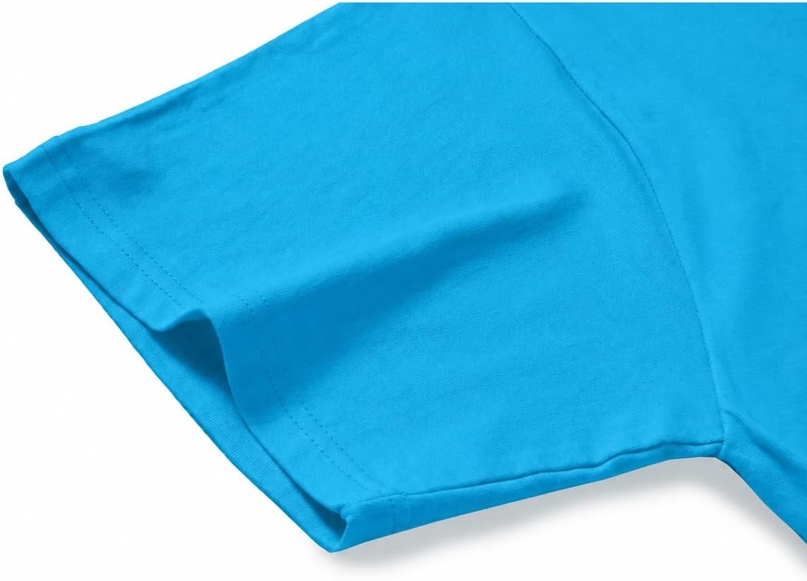 image:imageZITY Mens TShirts Cotton Crew Neck T Shirts for Men Short Sleeve Basic Undershirts Soft Casual Breathable Summer TeesSky Blue