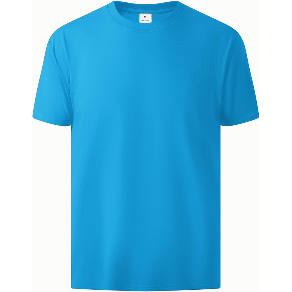 image:imageZITY Mens TShirts Cotton Crew Neck T Shirts for Men Short Sleeve Basic Undershirts Soft Casual Breathable Summer TeesSky Blue