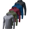 5 Pack: Heather Burgundy+army Green+light Gray+black+navy Blue