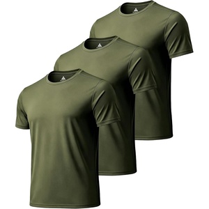 ZITY 3 Pack T Shirts for Men UPF 50+ Workout Shirt Fast Dry Moisture Wicking Athletic T-Shirts for Running Gym Swim(3pcs Olive Night)