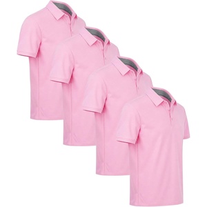 ZITY Golf Polo Shirts for Men Moisture Wicking Short Sleeve Athletic Tshirt(Rose)