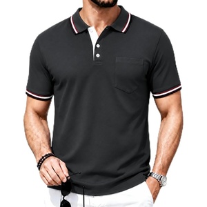 ZITY Men Polo Shirts Short Sleeve Athletic Golf Polos with Pocket(One Grey)