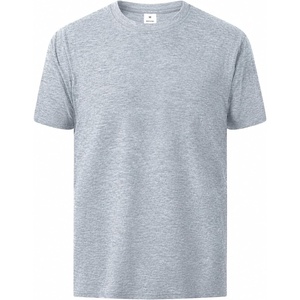 ZITY Men’s T-Shirts Cotton Crew Neck T Shirts for Men Short Sleeve Basic Undershirts Soft Casual Breathable Summer Tees(Light Grey)